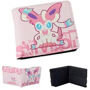 Pokémon Sylveon Pink Bifold Wallet Card Holder ID Coin Pocket